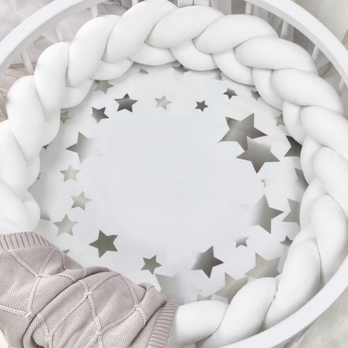 Husa saltea rotunda patut bebe copii cu elastic, Constelatii (4)